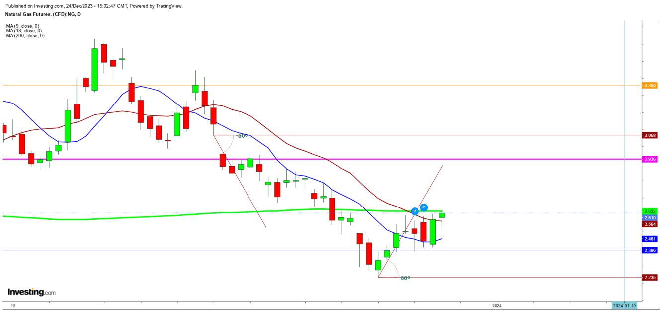 Natural Gas Futures Daily Chart