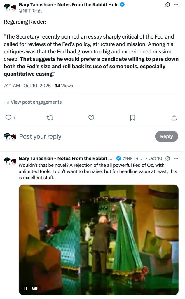 Screenshot of a Twitter Post Discussing Criticism of the Federal Reserve and Its Policies