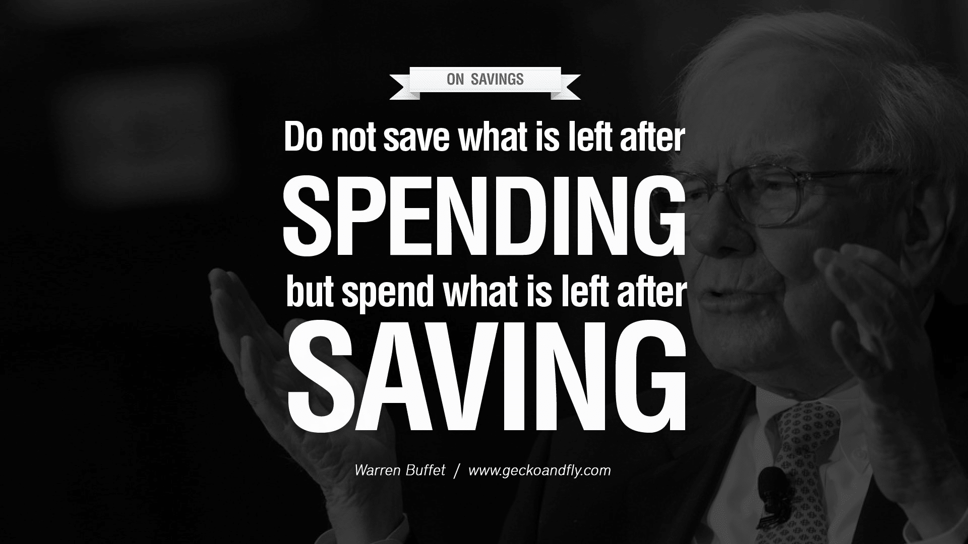 Buffett spending and saving quote