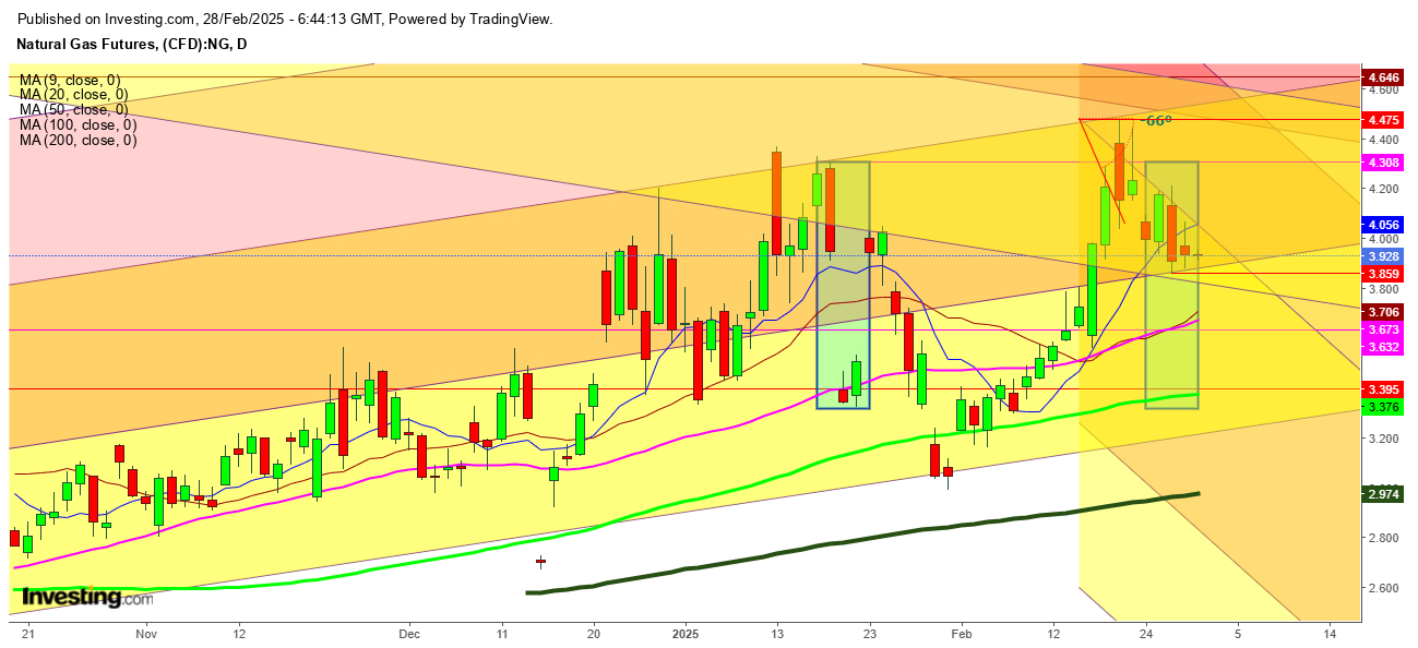 Natural Gas Futures Daily Chart