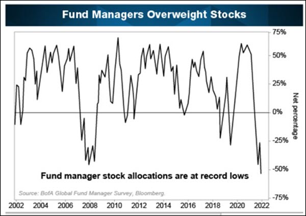 Fund Managers Overweight Stocks