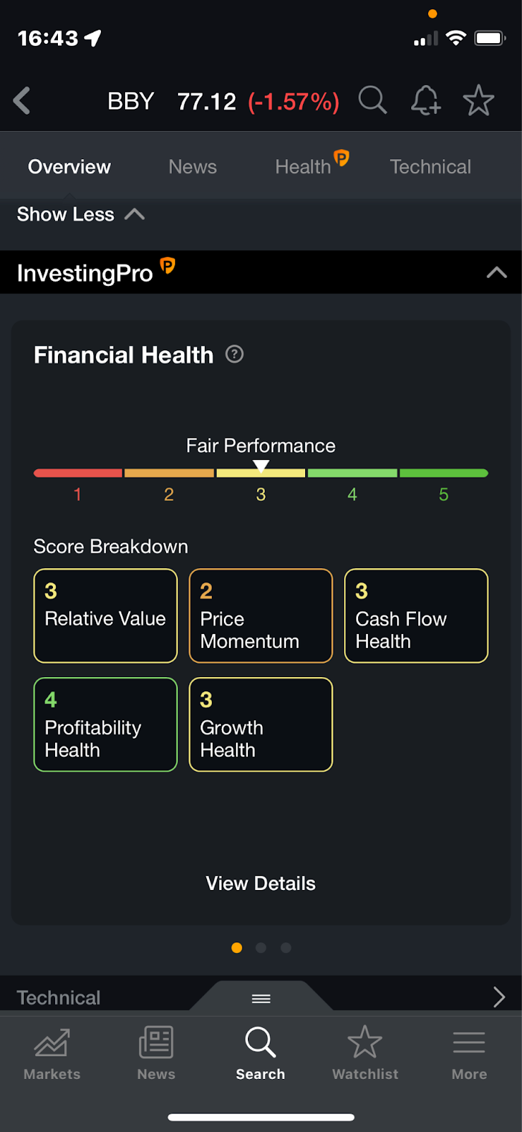 Best Buy: Financial Health