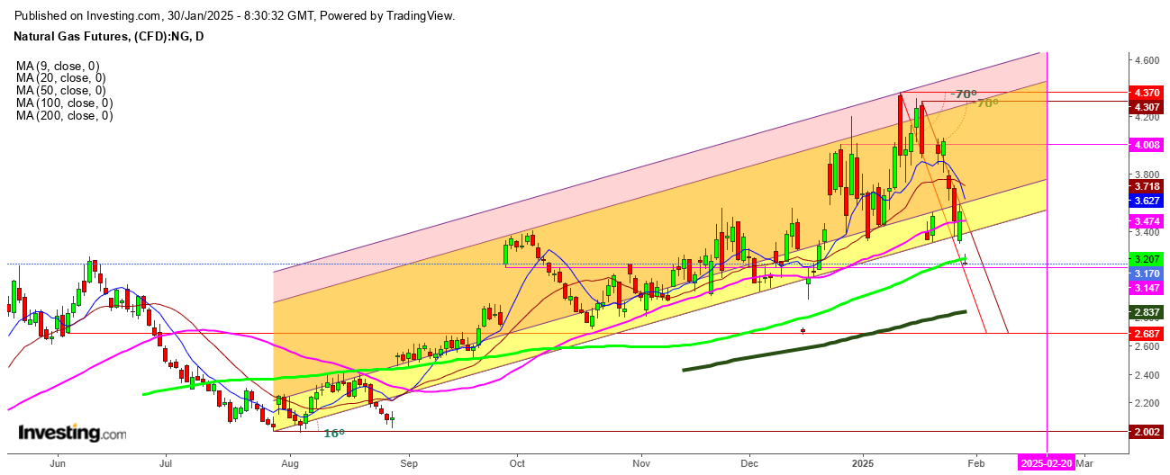 Natural Gas Futures Daily Chart