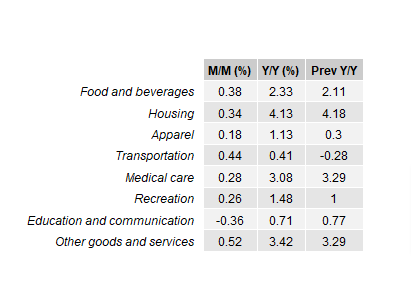 Major Inflation Categories