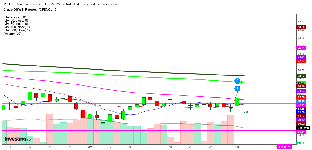 WTI Crude Oil Daily Chart