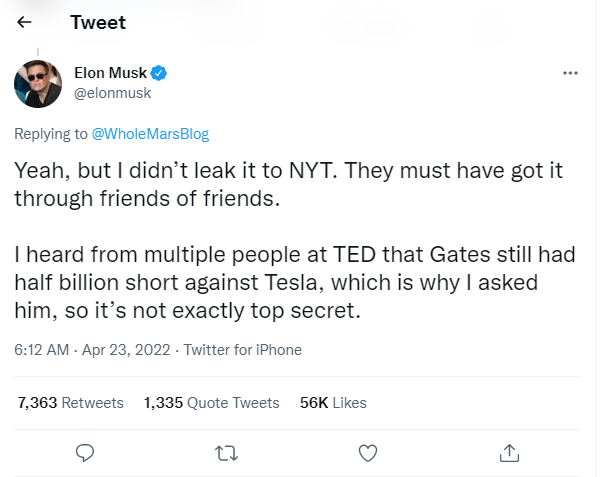 Musk Tweet