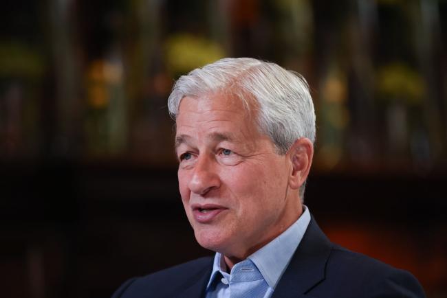 © Bloomberg. Jamie Dimon, chief executive officer of JPMorgan Chase & Co., during a Bloomberg Television interview in London, U.K., on Wednesday, May 4, 2022. Dimon said the Federal Reserve should have moved quicker to raise rates as inflation hits the world economy.