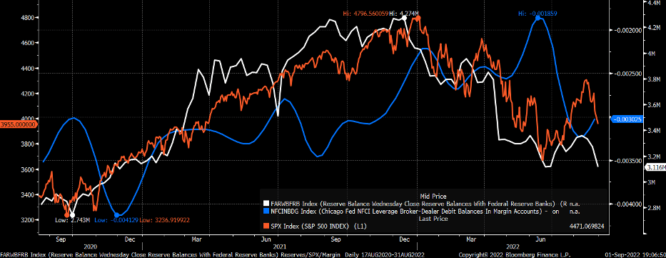 Reserves-SPX-Margins - Daily Chart