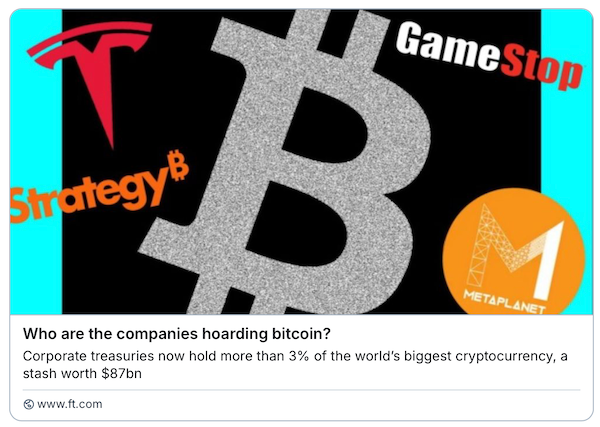 Companies Hoarding Bitcoin