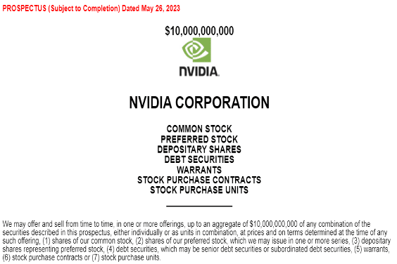 NVDA Share Offering