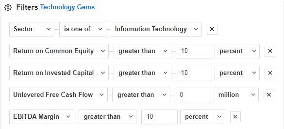 InvestingPro Stock Screener