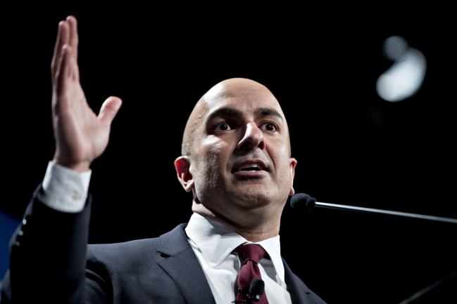 © Bloomberg. Neel Kashkari, president and chief executive officer of the Federal Reserve Bank of Minneapolis, speaks during a presentation at the National Association for Business Economics economic policy conference in Washington, D.C., U.S., on Monday, March 6, 2017. Kashkari spoke about the impact of banking regulation, and his 