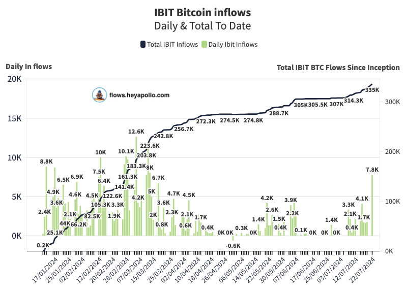 تدفقات بيتكوين في IBIT