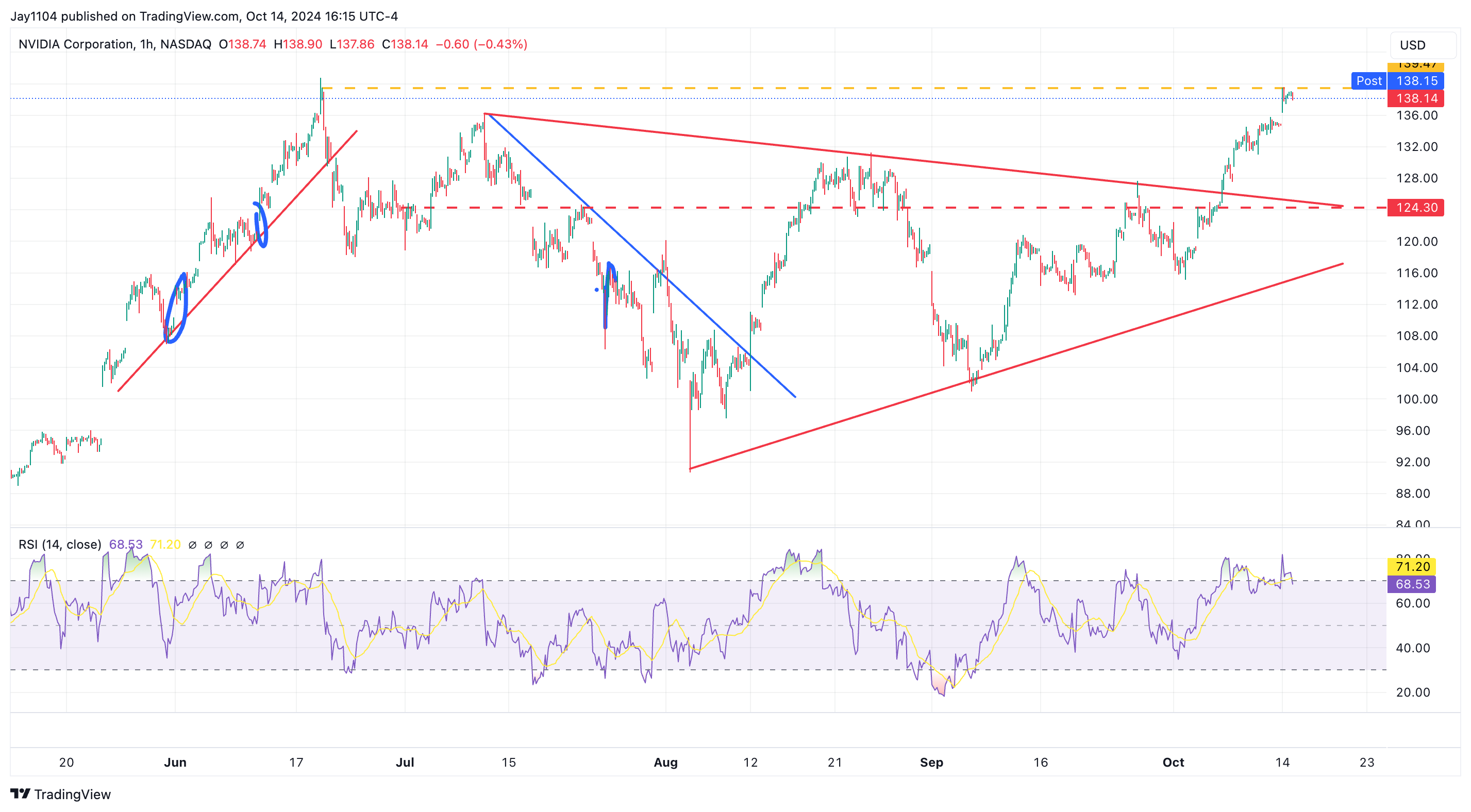 NVIDIA-1-Hour Chart