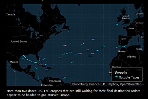 US LNG Cargoes Map