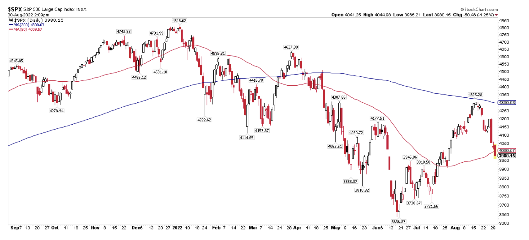 S&P 500 Daily Chart.