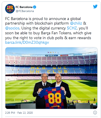 FC Barcelona Tweet