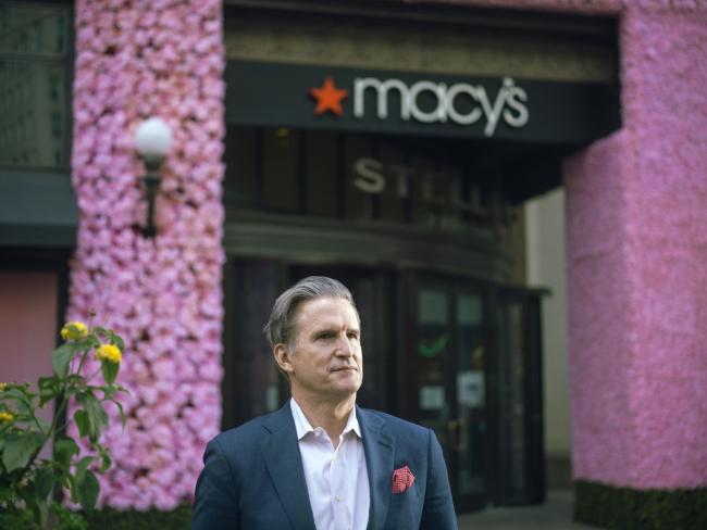 © Bloomberg. Jeff Gennette, chief executive officer of Macy's Inc., outside the company's flagship store in New York, U.S., on Wednesday, May 12, 2021. Gennette said he's still committed to building a multi-billion-dollar skyscraper atop the company's Herald Square flagship, plans that city officials, developers and the retail industry thought the pandemic might force him to scrap.