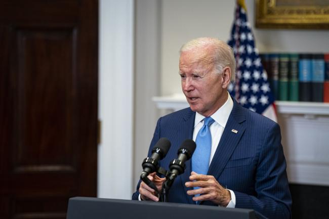 &copy Bloomberg. US President Joe Biden speaks in the Roosevelt Room of the White House in Washington, DC, US, on Wednesday, May 17, 2023. Biden expressed confidence that negotiators would reach an agreement to avoid a catastrophic default, seeking to reassure markets before he departs on a trip to Japan. Photographer: Al Drago/Bloomberg