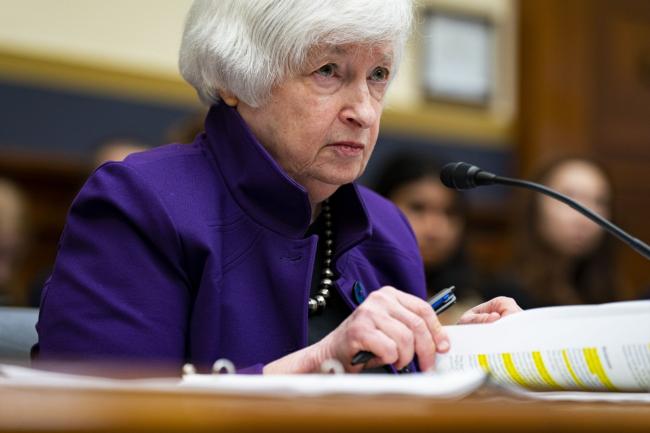 &copy Bloomberg. Janet Yellen, US Treasury secretary, during a House Financial Services Committee hearing in Washington, DC, US, on Tuesday, June 13, 2033. Yellen is casting international financial institutions as American-aligned counterweights to China's growing influence in the developing world, as she seeks to garner congressional support for US financial backing of those lenders.