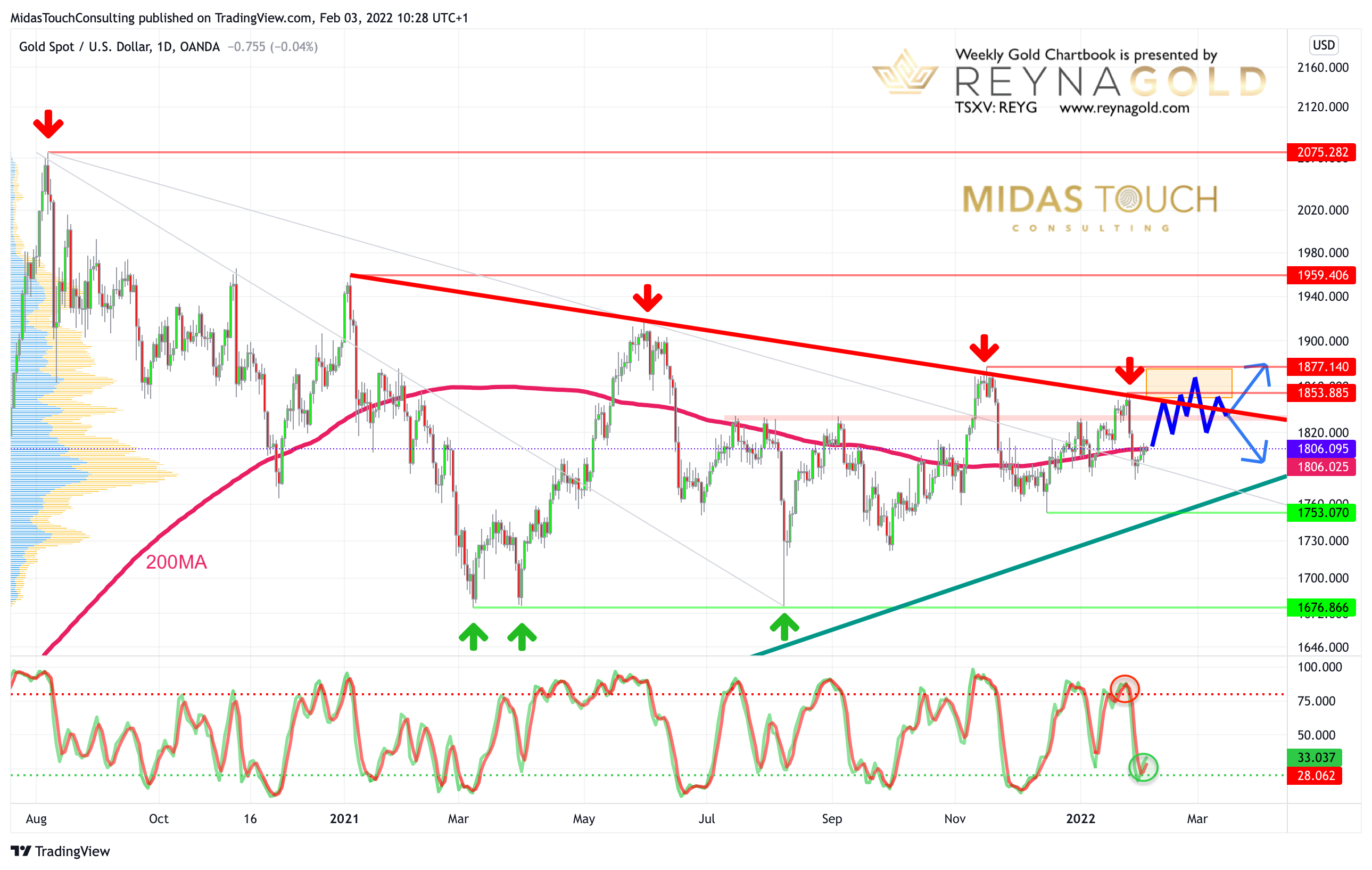 Gold Daily Chart.