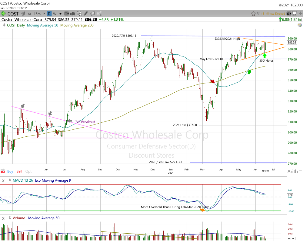 Costco Wholesale Daily Chart.