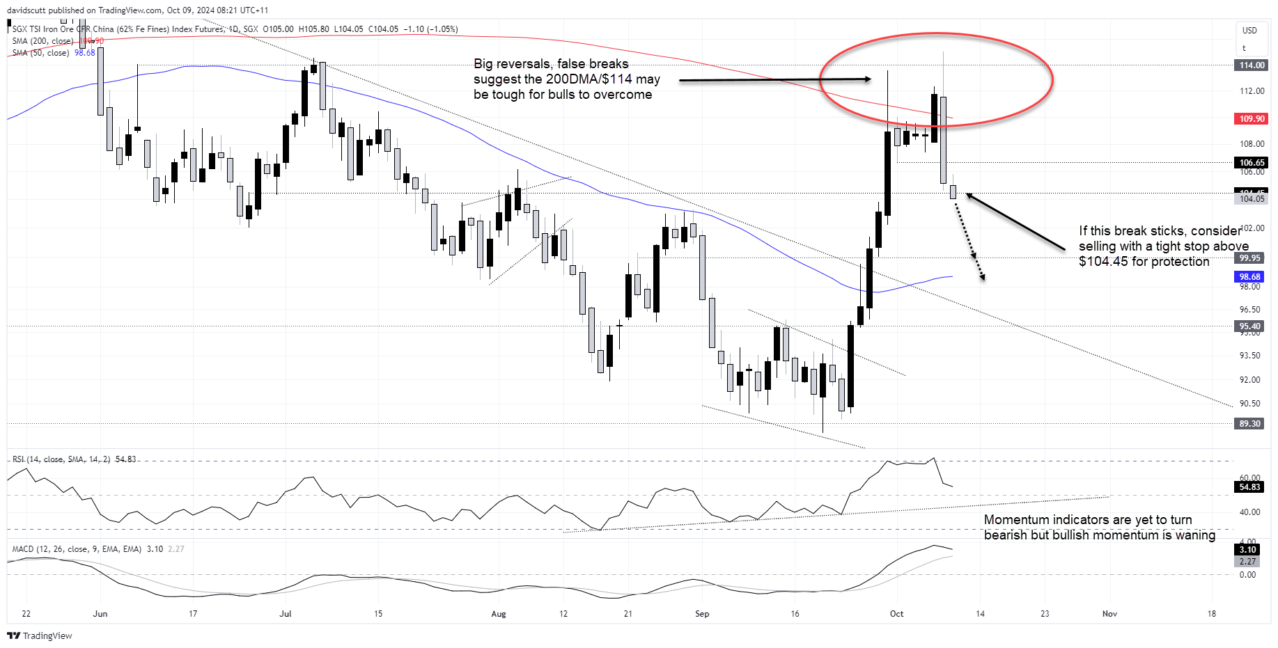 Iron Ore Futures-Daily Chart