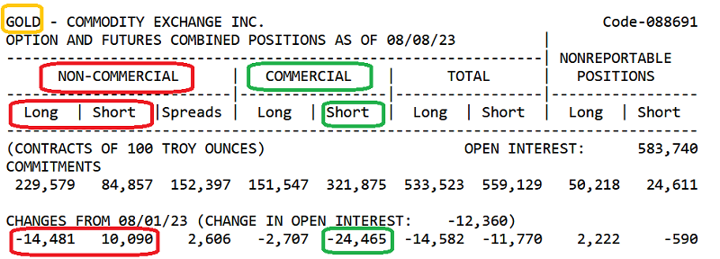 Gold F&O Combined Positions