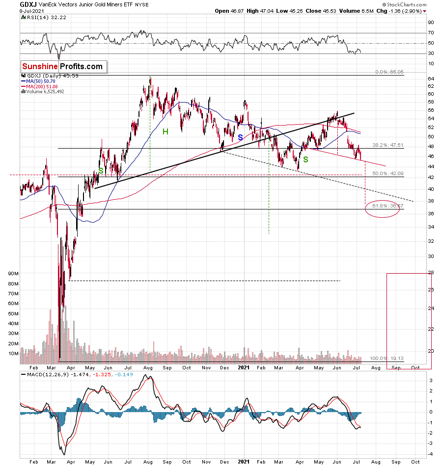 GDXJ Daily Chart.