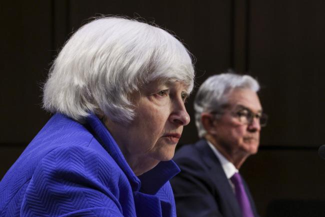 © Bloomberg. Janet Yellen, left, and Jerome Powell.
