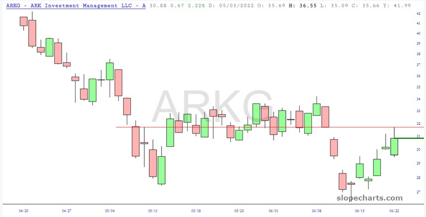 ARKG ETF Chart