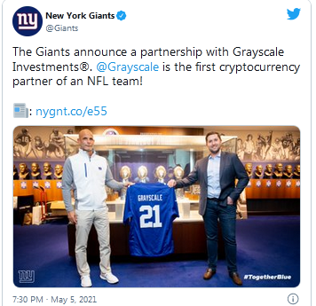 NY Giants Tweet