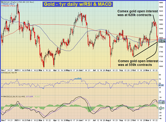 Gold 1-Yr, Daily Chart