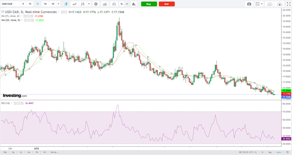USD/ZAR-Daily Chart