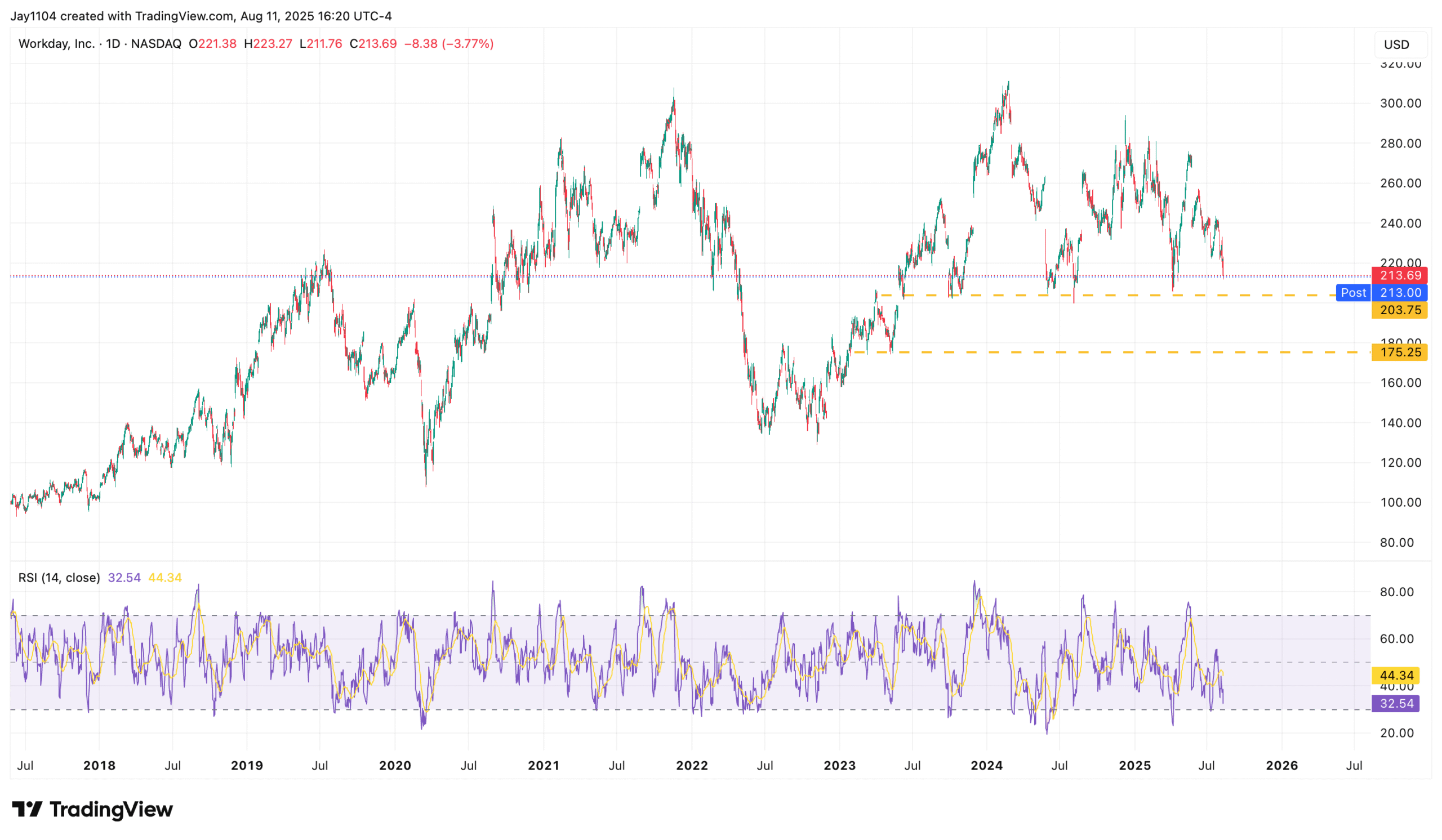 WorkDay-Daily Chart