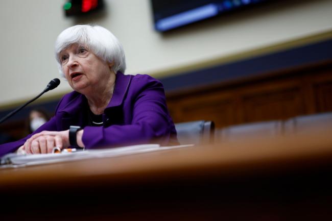 © Bloomberg. Janet Yellen, U.S. Treasury secretary, speaks during a House Financial Services Committee hearing in Washington, D.C., U.S., on Wednesday, April 6, 2022. Yellen warned that the war in Ukraine threatens to inflict 