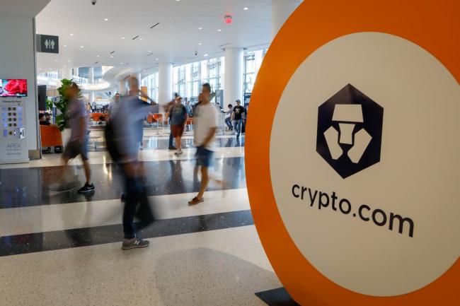 © Bloomberg. Crypto.com signage during the Bitcoin 2022 conference in Miami, Florida, U.S., on Friday, April 8, 2022. The Bitcoin 2022 four-day conference is touted by organizers as 
