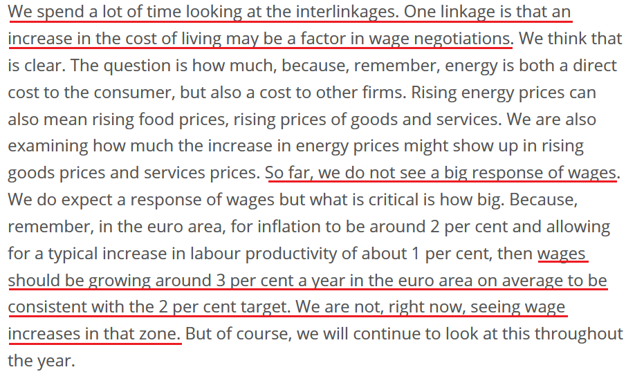 Quote By ECB Chief Economist Philip Lane