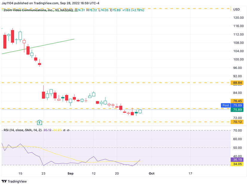 Zoom Daily Chart