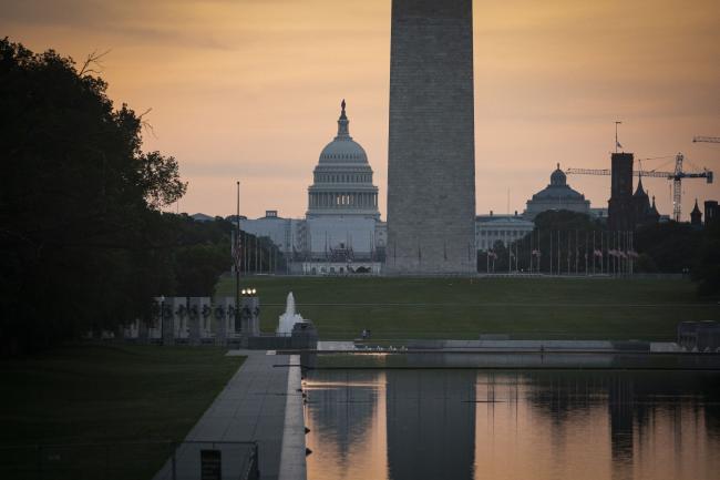 © Bloomberg. The US Capitol at sunrise in Washington, D.C., US, on Wednesday, July 6, 2022. The Federal Reserve will unveil details of what policy makers debated last month that may shed light on how they view the near-term path for interest rates amid surging inflation and signs of a slowing economy. Photographer: Al Drago/Bloomberg