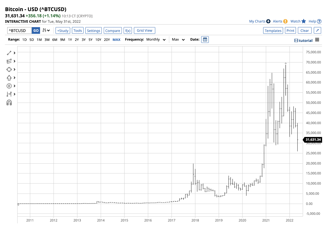 Long-Term Bitcoin Monthly Chart