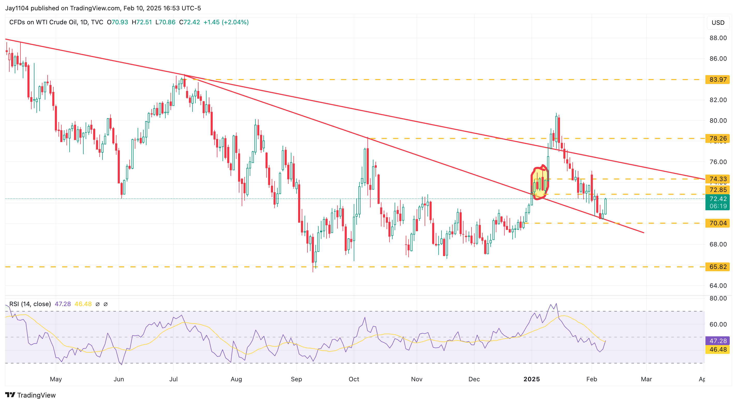 WTI Crude Oil-Daily Chart