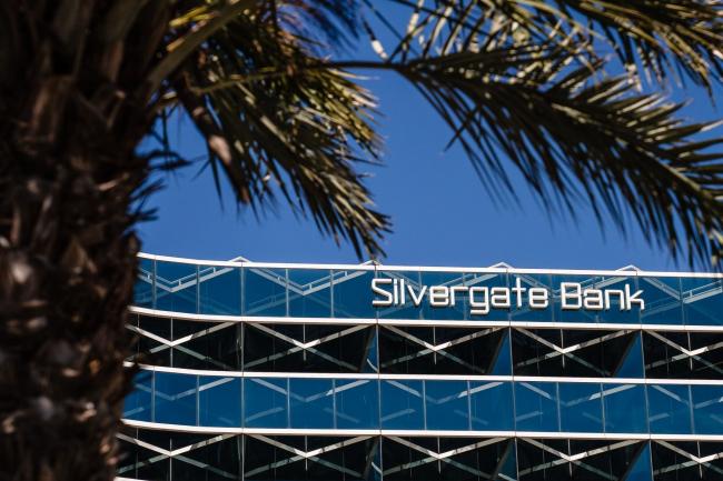 &copy Bloomberg. The Silvergate headquarters in La Jolla, California, on March 9.