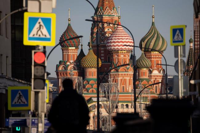 © Bloomberg. The domes of Saint Basil's Cathedral in Moscow, Russia, on Tuesday, Feb. 15, 2022. Russia announced the start of a pullback of some forces after drills that raised U.S. and European alarm about a possible military assault on Ukraine. Photographer: Andrey Rudakov/Bloomberg