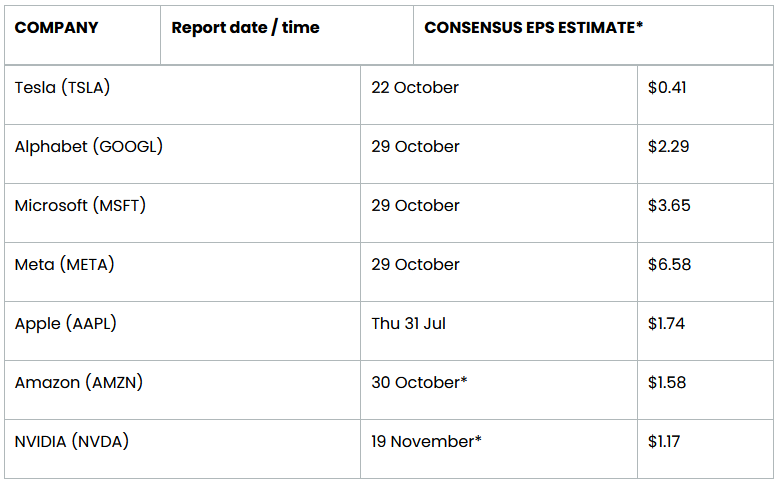 Magnificent 7 Earnings ’Cheat Sheet’