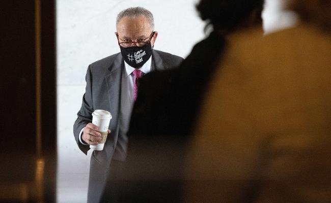 © Bloomberg. Chuck Schumer arrives at the U.S. Capitol in Washington, D.C. on Aug. 10. Photographer: Win McNamee/Getty Images