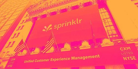 Why Sprinklr (CXM) Stock Is Trading Lower Today