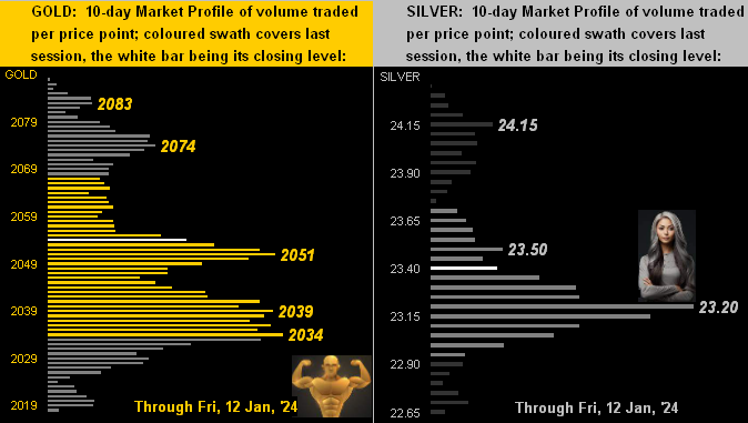 Gold and Silver 10-Day Market Profiles