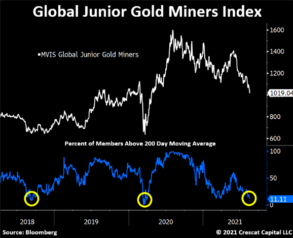 Global Junior Gold Miners Index Chart