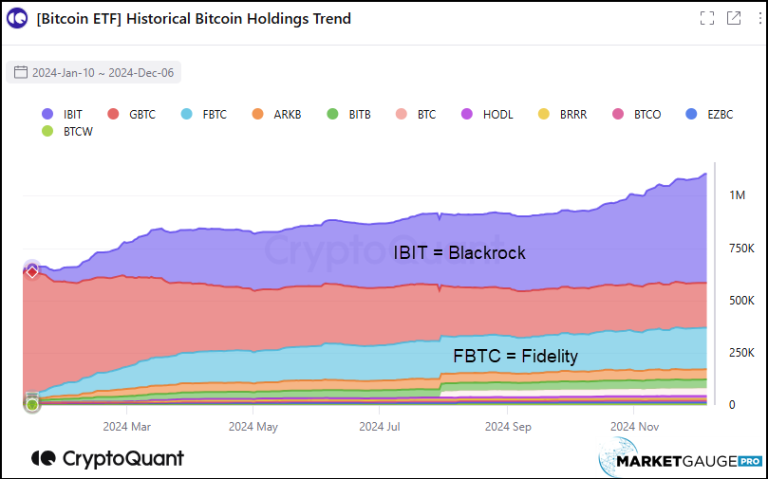 BTC ETF Historical Holdings Trend